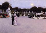 John Singer Sargent In the Luxembourg Garden painting